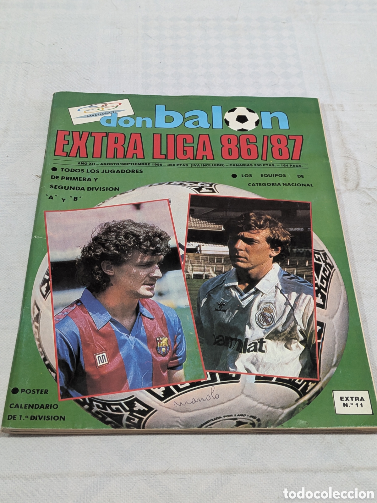 Colecionismo desportivo: REVISTA DON BALON EXTRA 11 LIGA 86-87 GUIA 1986-1987 FUTBOL