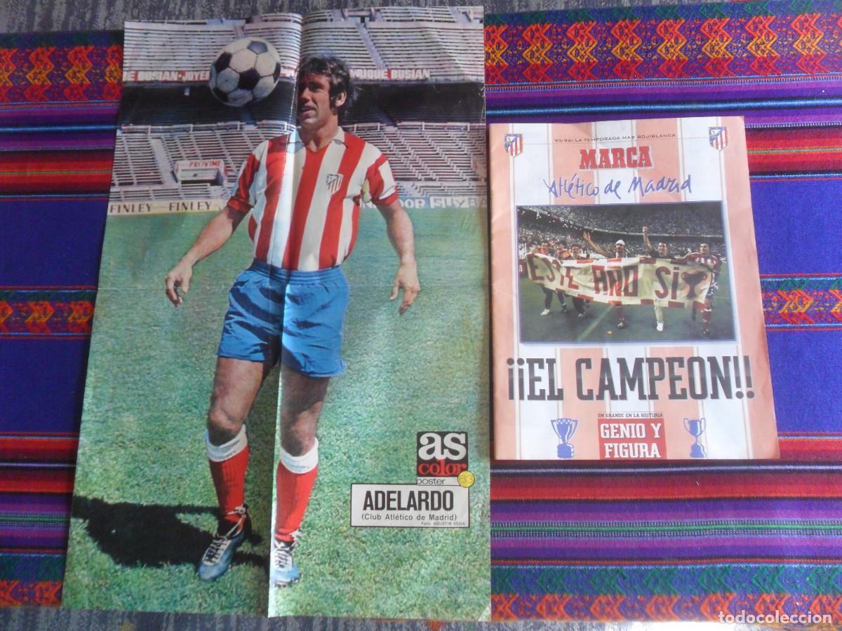 Coleccionismo deportivo: MARCA ATL&Eacute;TICO DE MADRID DOBLETE TEMPORADA 95 96 GENIO Y FIGURA EL CAMPE&Oacute;N, P&Oacute;STER AS COLOR ADELARDO