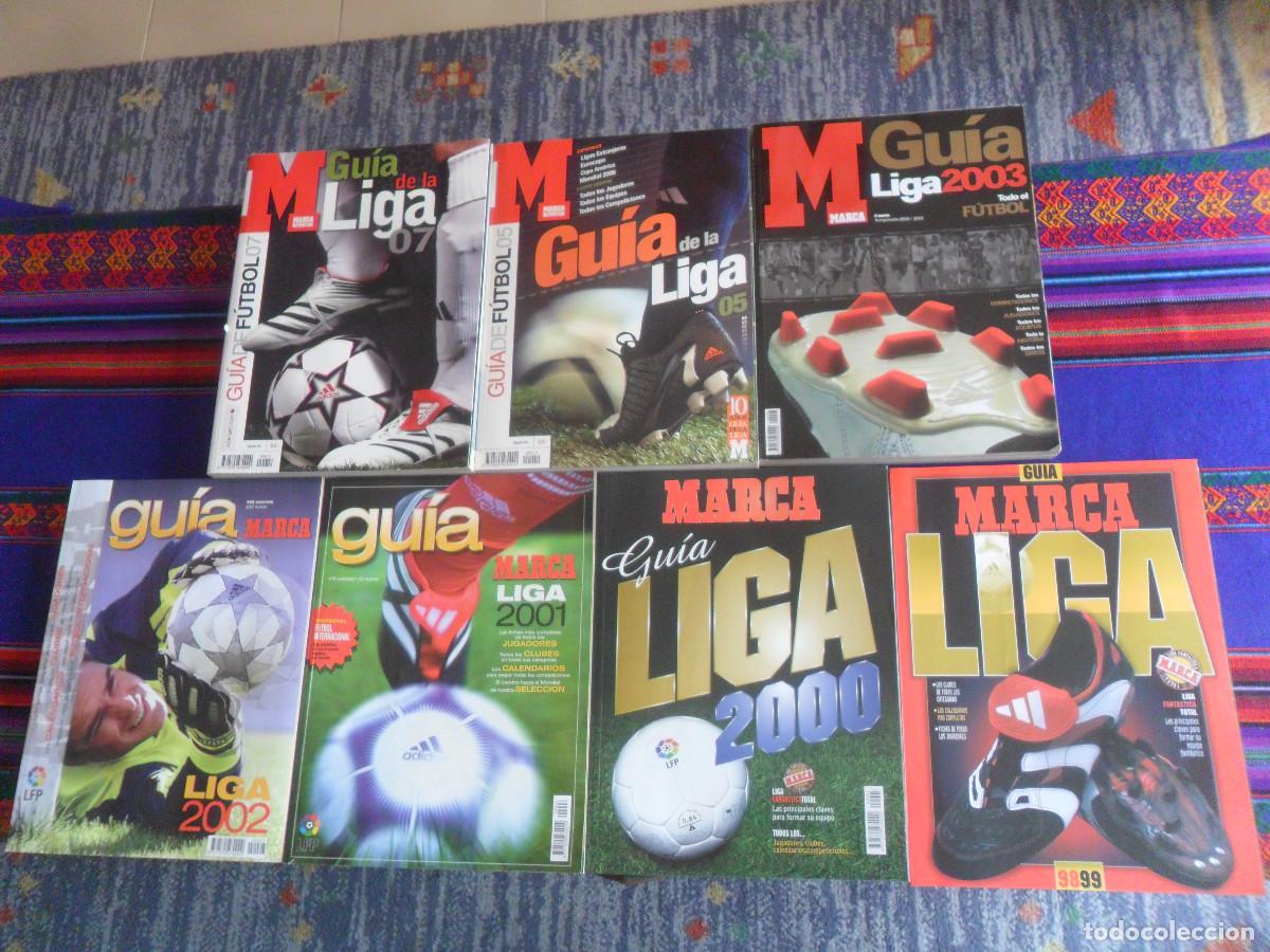 Coleccionismo deportivo: GU&Iacute;A LIGA MARCA 98 99, 2000, 2001, 2002, 2003, 2005 Y 2007. BUEN ESTADO.