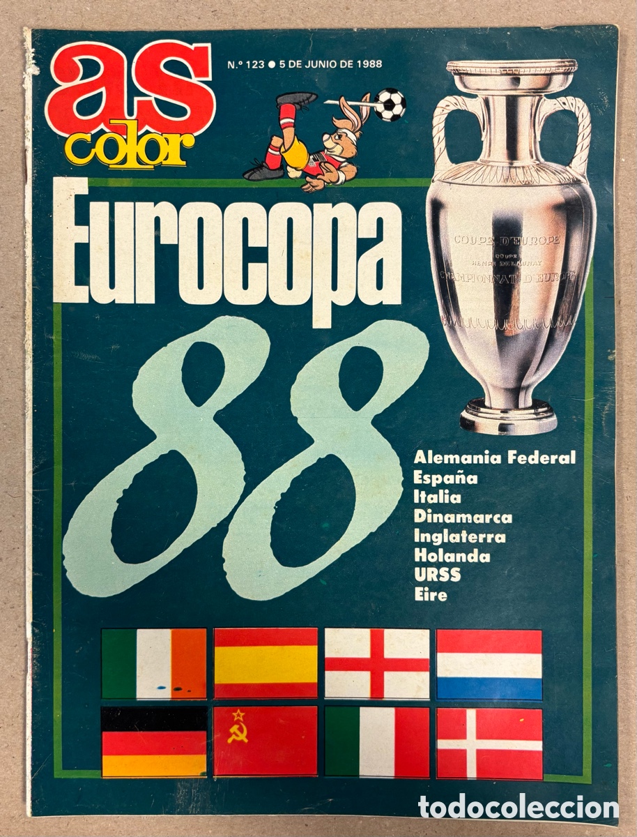 Coleccionismo deportivo: AS COLOR N&deg; 123 (1988). ESPECIAL EUROCOPA &lsquo;88.