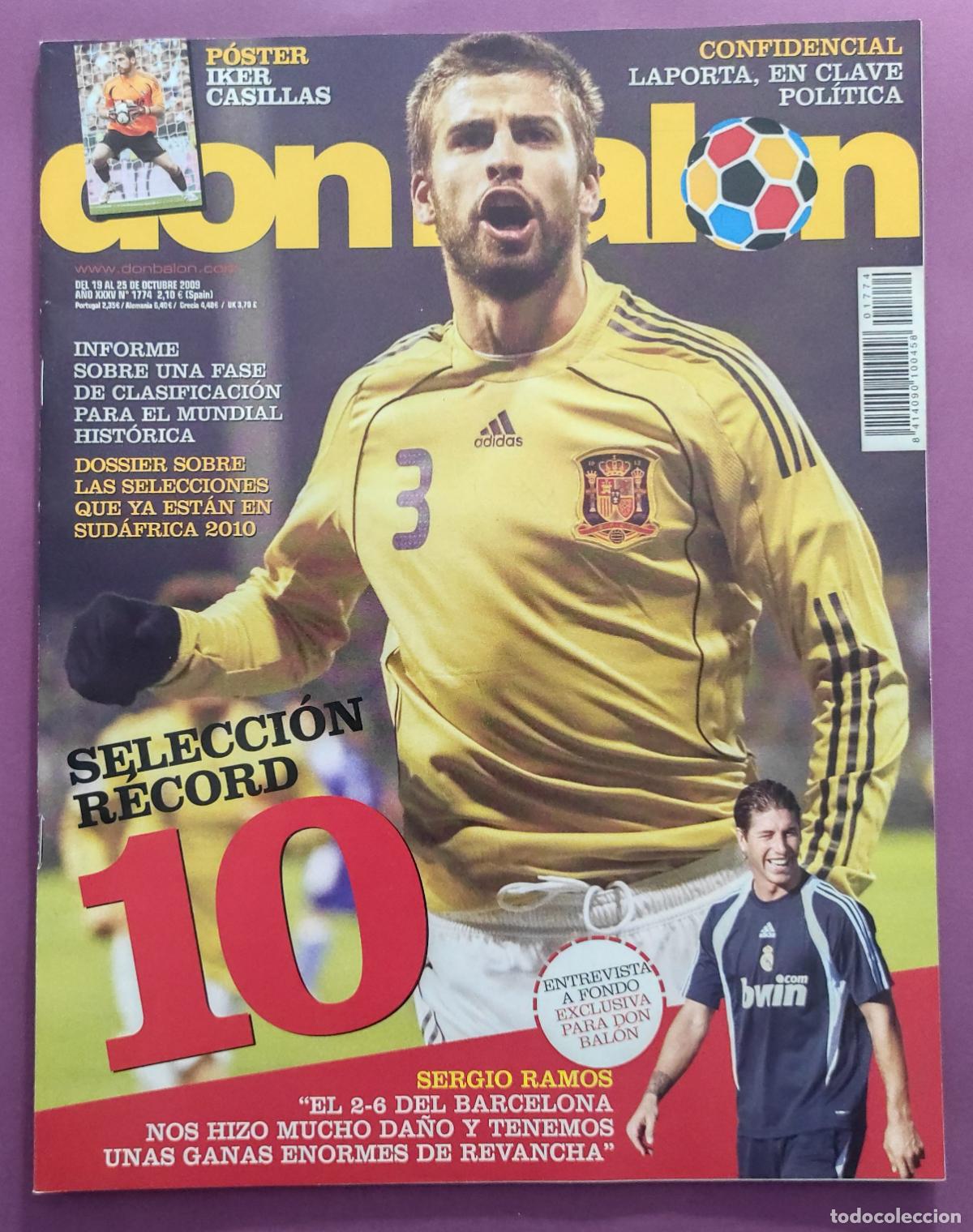 Coleccionismo deportivo: REVISTA DON BALON N&ordm; 1774 2009 POSTER CASILLAS REAL MADRID 09/10 SERGIO RAMOS - LAPORTA