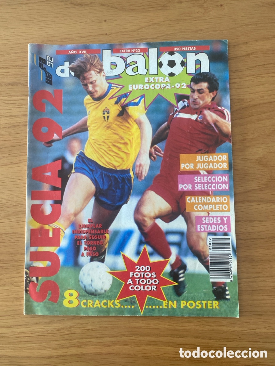 Coleccionismo deportivo: Don bal&oacute;n extra n&uacute;mero 22 Eurocopa Suecia 92 - UEFA Eurocup Sweden 1992 euro