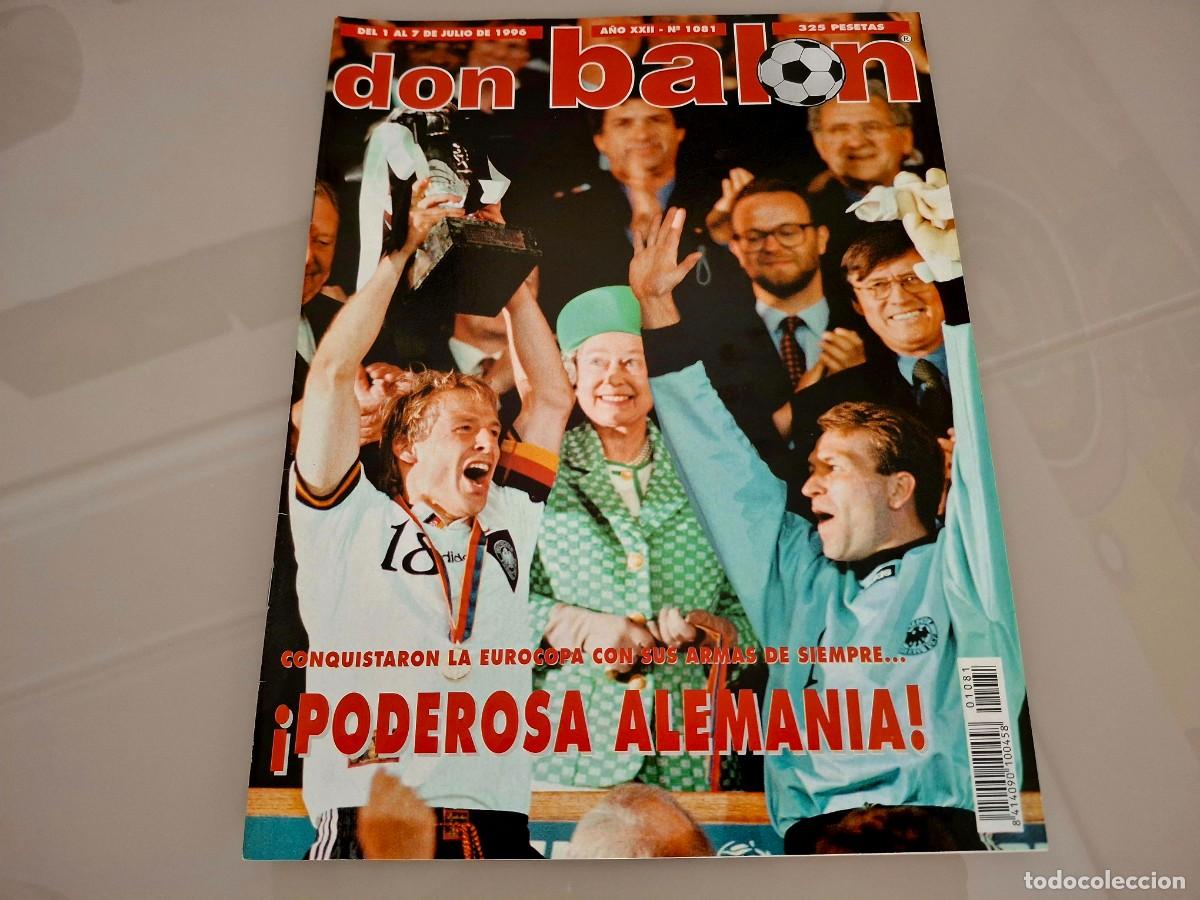 Coleccionismo deportivo: Revista don balon alemania uefa euro 1996 eurocopa campeon final campeones gol