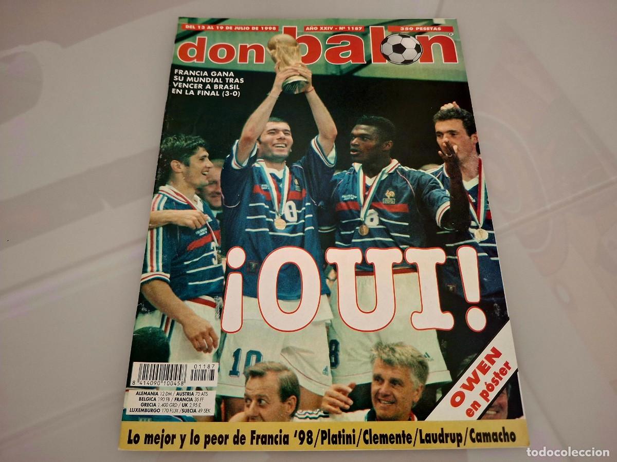 Coleccionismo deportivo: Revista don balon francia mundial futbol 1998 zidane fifa campeon final campeones gol