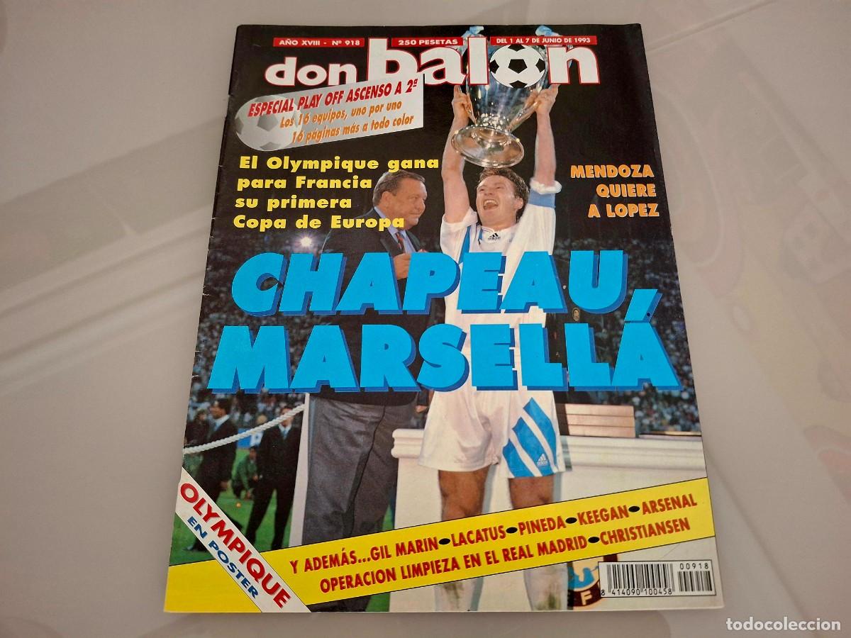 Coleccionismo deportivo: Revista don balon olympique marsella champions league europa copa francia campeon final campeones