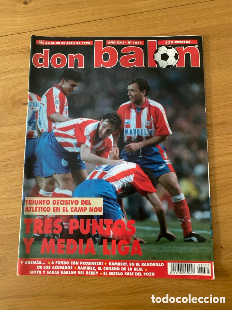 Coleccionismo deportivo: Don bal&oacute;n 1071 - Poster Real Sociedad - Atl&eacute;tico - Sestao - Copas Europeas Deportivo - Barcelona