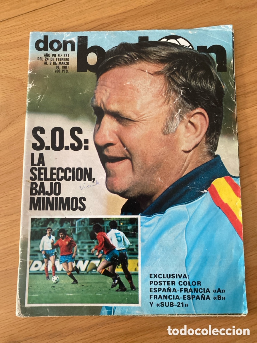 Coleccionismo deportivo: Don bal&oacute;n 281 - Poster selecci&oacute;n espa&ntilde;ola - Arkonada - Madrid - Valladolid - Betis - Atl&eacute;tico