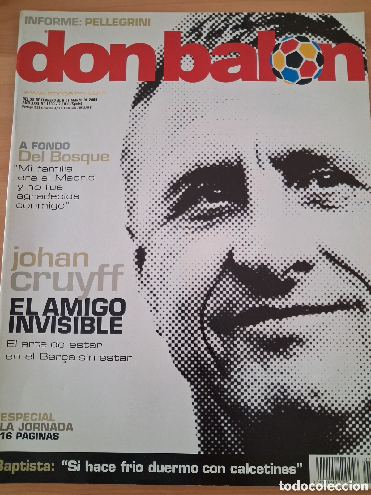 Coleccionismo deportivo: 2 Portadas de Johan Cruyff en Don Balon