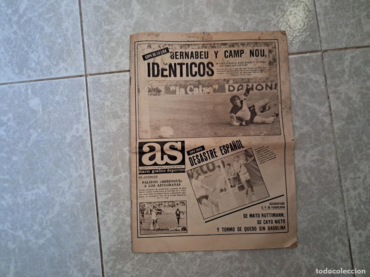 Coleccionismo deportivo: diario deportivo as, n&ordm; 4879, 13 junio a&ntilde;o 1983.