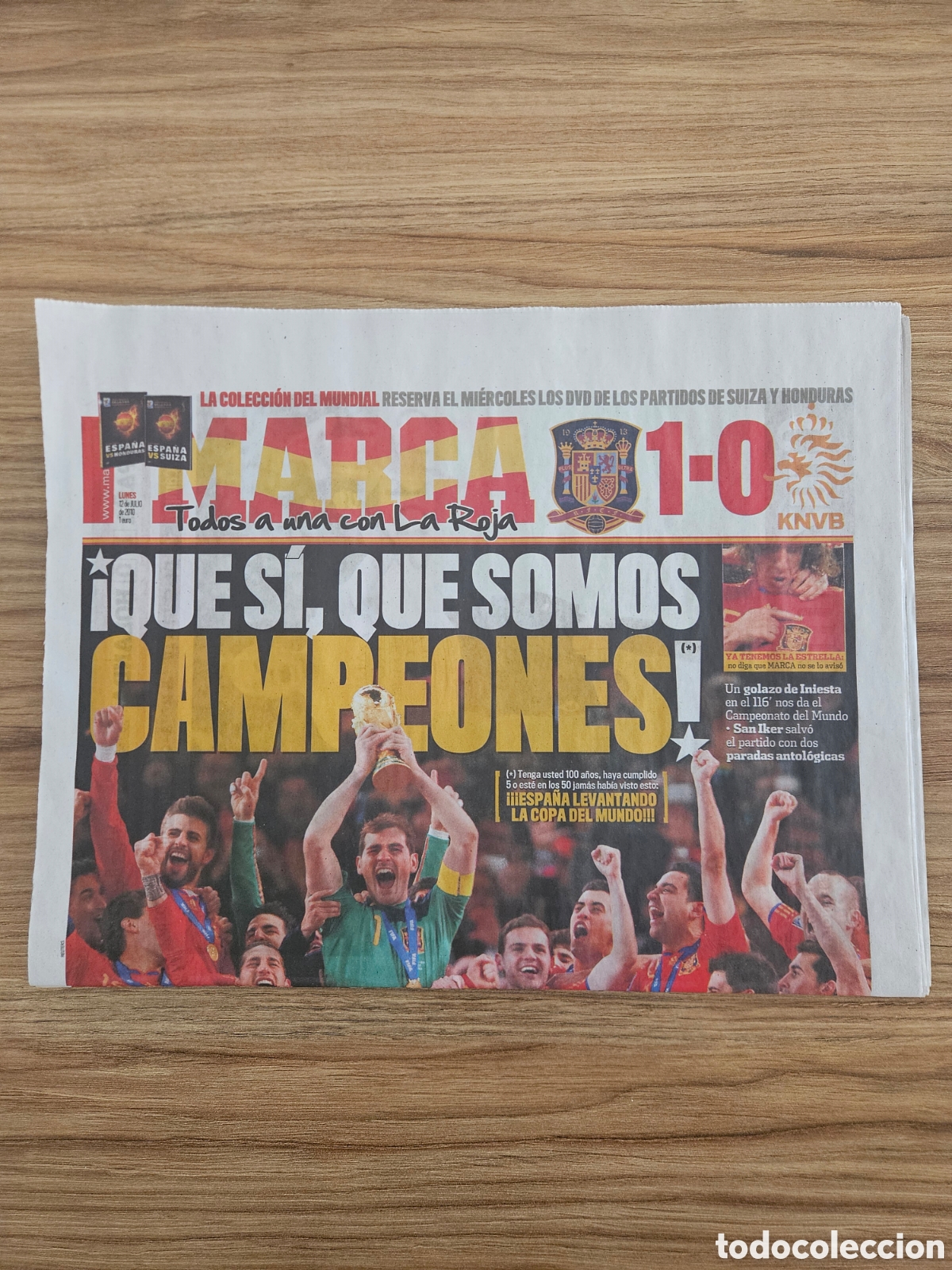 Coleccionismo deportivo: Peri&oacute;dico Marca Reeditado Mundial 2010