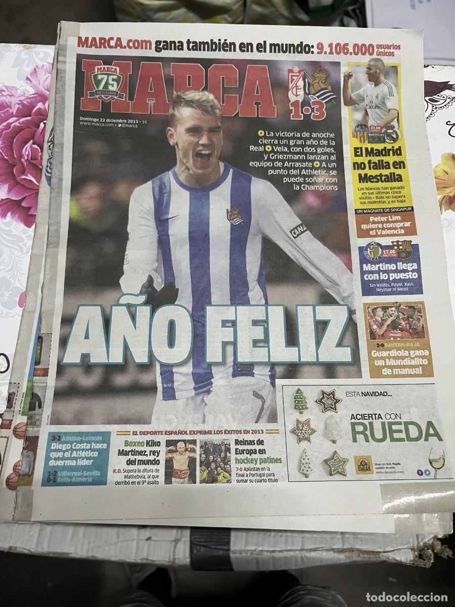 Coleccionismo deportivo: MARCA (22-12-2013) GRANADA 1-3 REAL SOCIEDAD GRIEZMANN HOY VALENCIA REAL MADRID ATLETICO 3-2 LEVANTE
