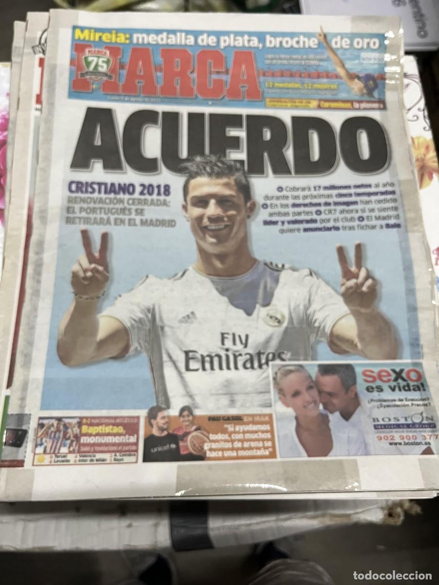 Coleccionismo deportivo: MARCA (5-8-2013) CRISTIANO RONALDO RENOVACION REAL MADRID MIREIA BELMONTE BAPTISTAO