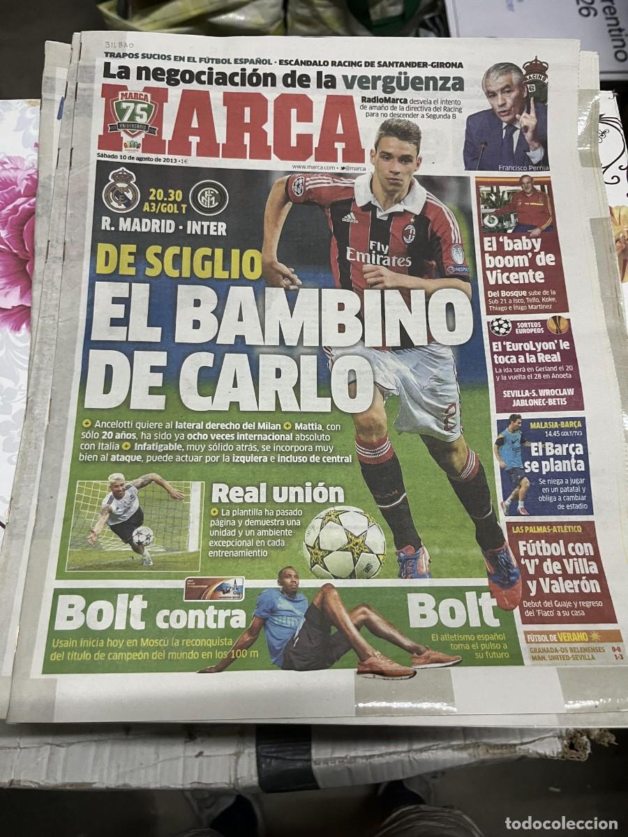 Coleccionismo deportivo: MARCA (10-8-2013) HOY REAL MADRID INTER MILAN USAIN BOLT MALASIA BARCELONA LAS PALMAS ATLETICO