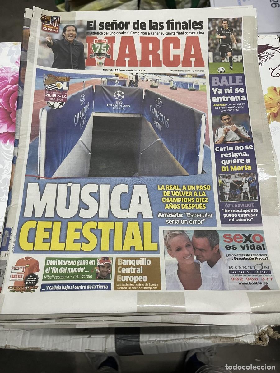 Coleccionismo deportivo: MARCA (28-8-2013) HOY FINAL SUPERCOPA BARCELONA ATLETICO MADRID BALE DI MARIA