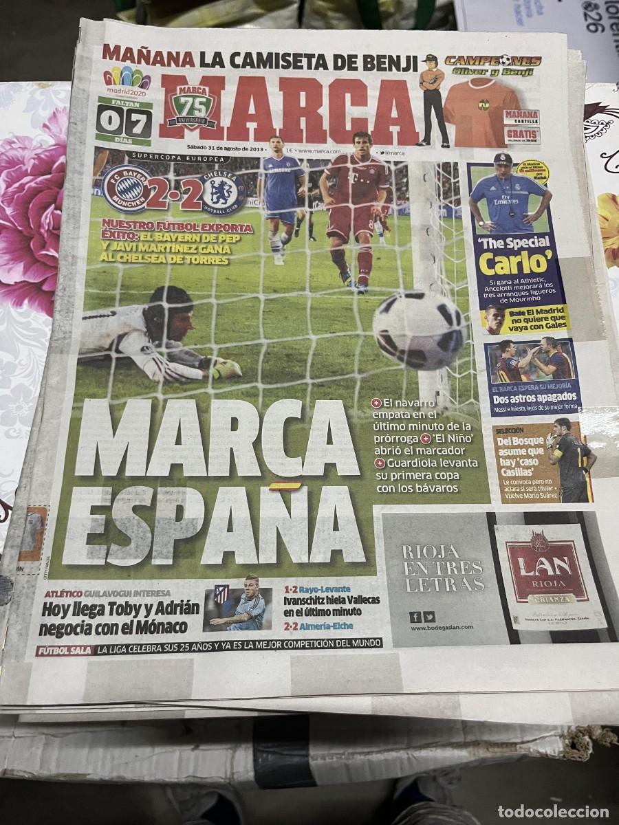 Coleccionismo deportivo: MARCA (31-8-2013) FINAL SUPERCOPA EUROPA BAYERN MUNCHEN 2-2 CHELSEA RAYO 1-2 LEVANTE