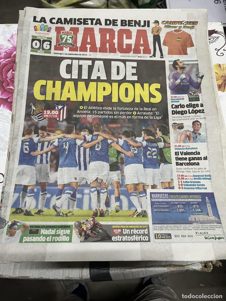 Coleccionismo deportivo: MARCA (1-9-2013) HOY REAL SOCIEDAD ATLETICO MADRID JORNADA LIGA REAL MADRID ATHLETIC BILBAO