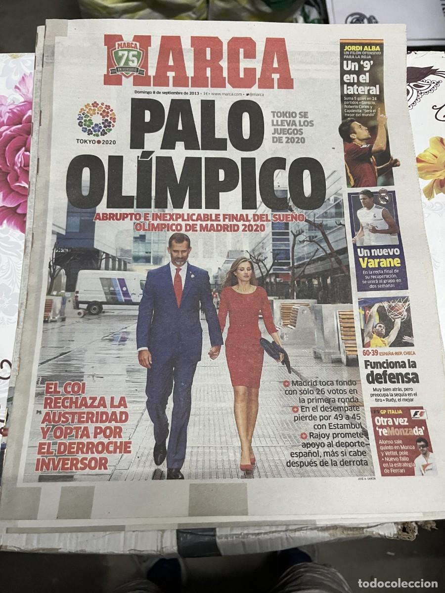 Coleccionismo deportivo: MARCA (8-9-2013) JUEGOS OLIMPICOS OLIMPIADAS MADRID 2020 JORDI ALBA VARANE COI