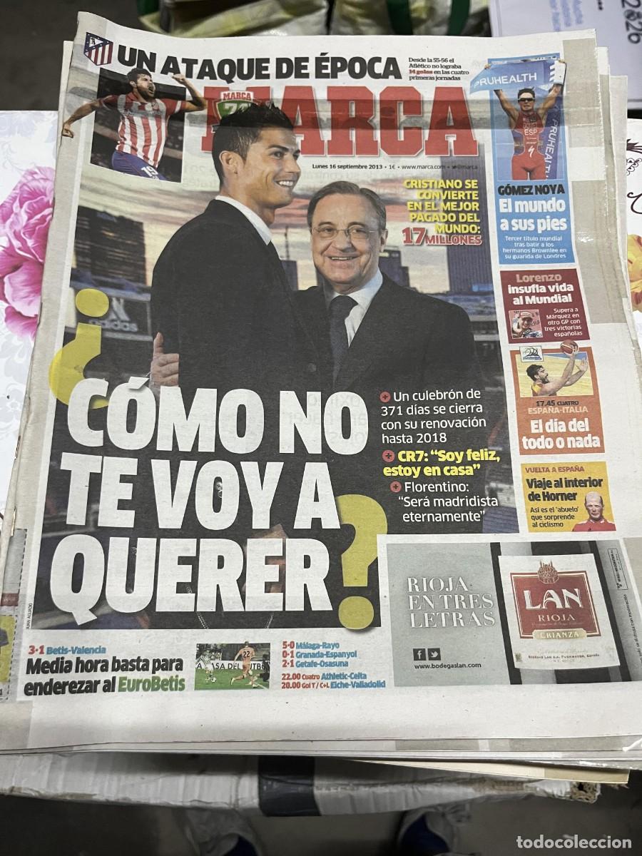 Coleccionismo deportivo: MARCA (16-9-2013) CRISTIANO RONALDO FLORENTINO PEREZ DIEGO COSTA GOMEZ NOYA JORGE LORENZO