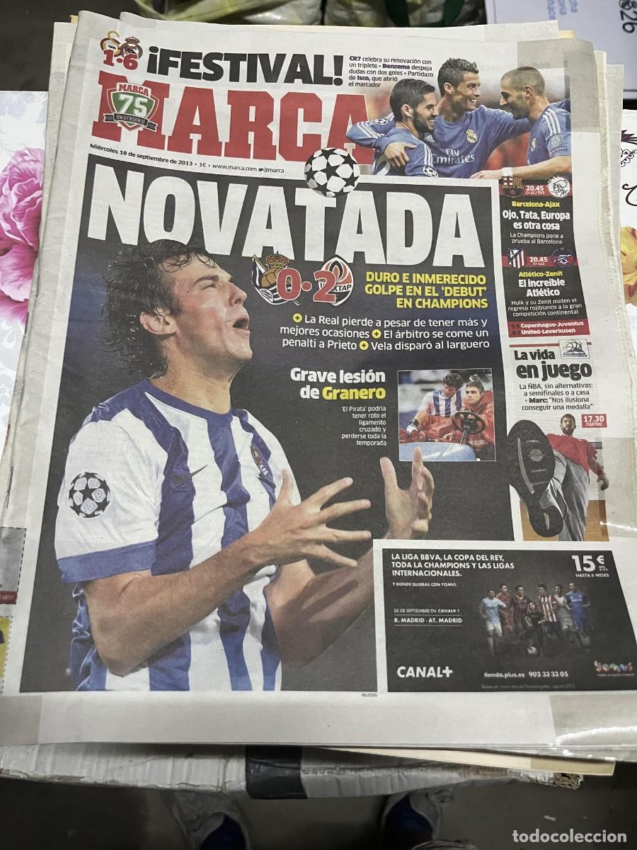 Coleccionismo deportivo: MARCA (18-9-2013) CHAMPIONS GALATASARAY 1-6 REAL MADRID REAL SOCIEDAD 0-2 SHAKHTAR DONETSK