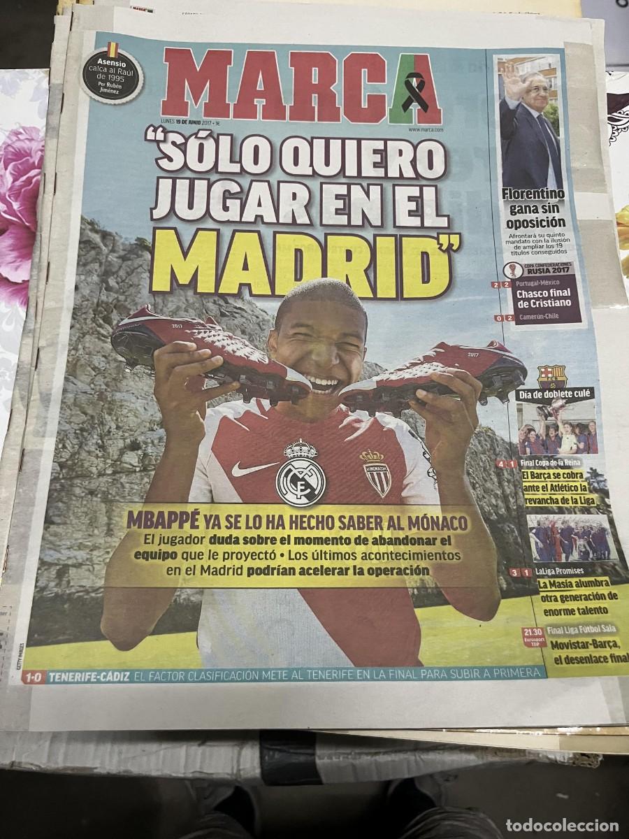 Coleccionismo deportivo: MARCA (19-6-2017) MBAPPE FICHAJE REAL MADRID MONACO FLORENTINO PEREZ ELECCIONES