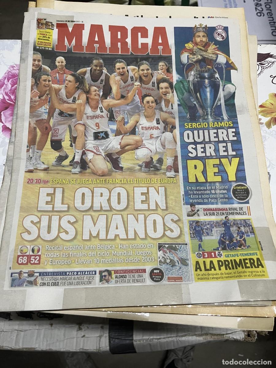 Coleccionismo deportivo: MARCA (25-6-2017) SERGIO RAMOS REAL MADRID FINAL BALONCESTO EUROPEO ESPA&Ntilde;A FRANCIA