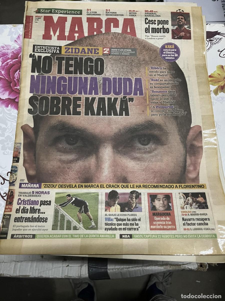 Coleccionismo deportivo: MARCA (31-3-2010) ENTREVISTA ZINEDINE ZIDANE KAKA CRISTIANO RONALDO REAL MADRID