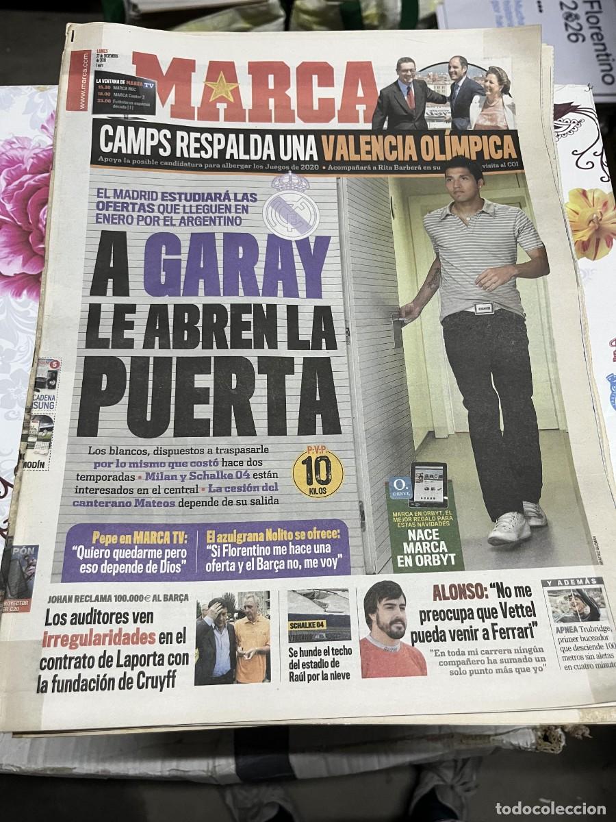 Coleccionismo deportivo: MARCA (27-12-2010) VALENCIA OLIMPICA CAMPS GARAY POSIBLE FICHAJE REAL MADRID FERNANDO ALONSO