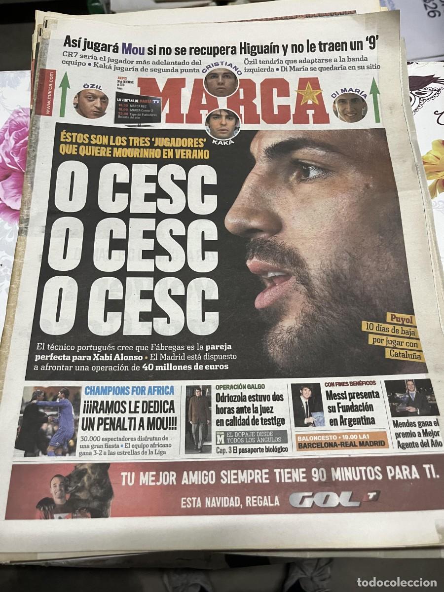 Coleccionismo deportivo: MARCA (30-12-2010) HIGUAIN MOURINHO CESC FABREGAS POSIBLE FICHAJE REAL MADRID CHAMPIONS FOR AFRICA