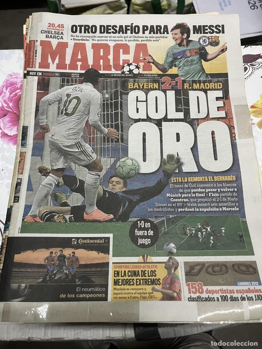 Coleccionismo deportivo: MARCA (18-4-2012) CHAMPIONS BAYERN MUNCHEN 2-1 REAL MADRID HOY CHELSEA BARCELONA MESSI