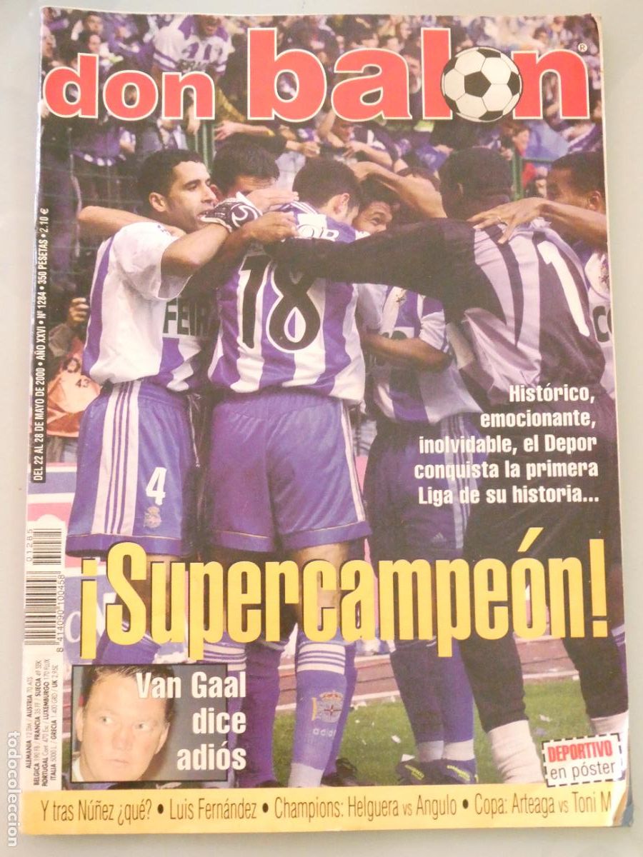 Coleccionismo deportivo: REVISTA DB DON BAL&Oacute;N MAYO 2000. N&ordm; 1284. DEPORTIVO CORU&Ntilde;A SUPERCAMPE&Oacute;N. 130GR