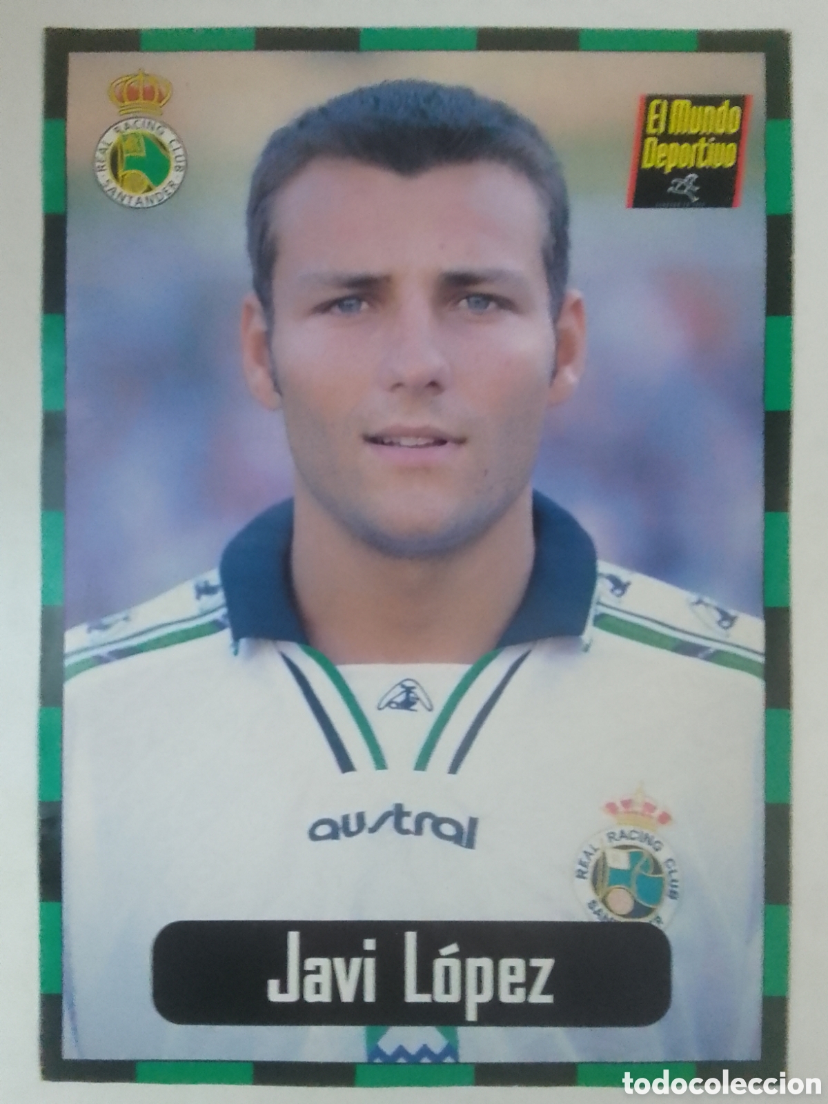 Sports collectibles: Lamina El Mundo Deportivo Colecci&oacute;n Racing n&deg; 6 Javi L&oacute;pez.