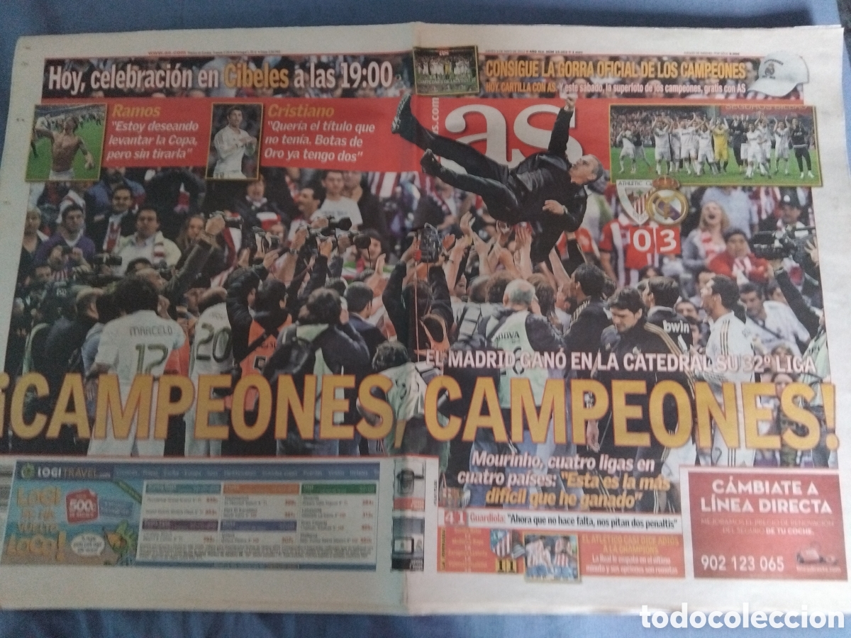 Coleccionismo deportivo: Periodico R.Madrid 32 liga . 2012