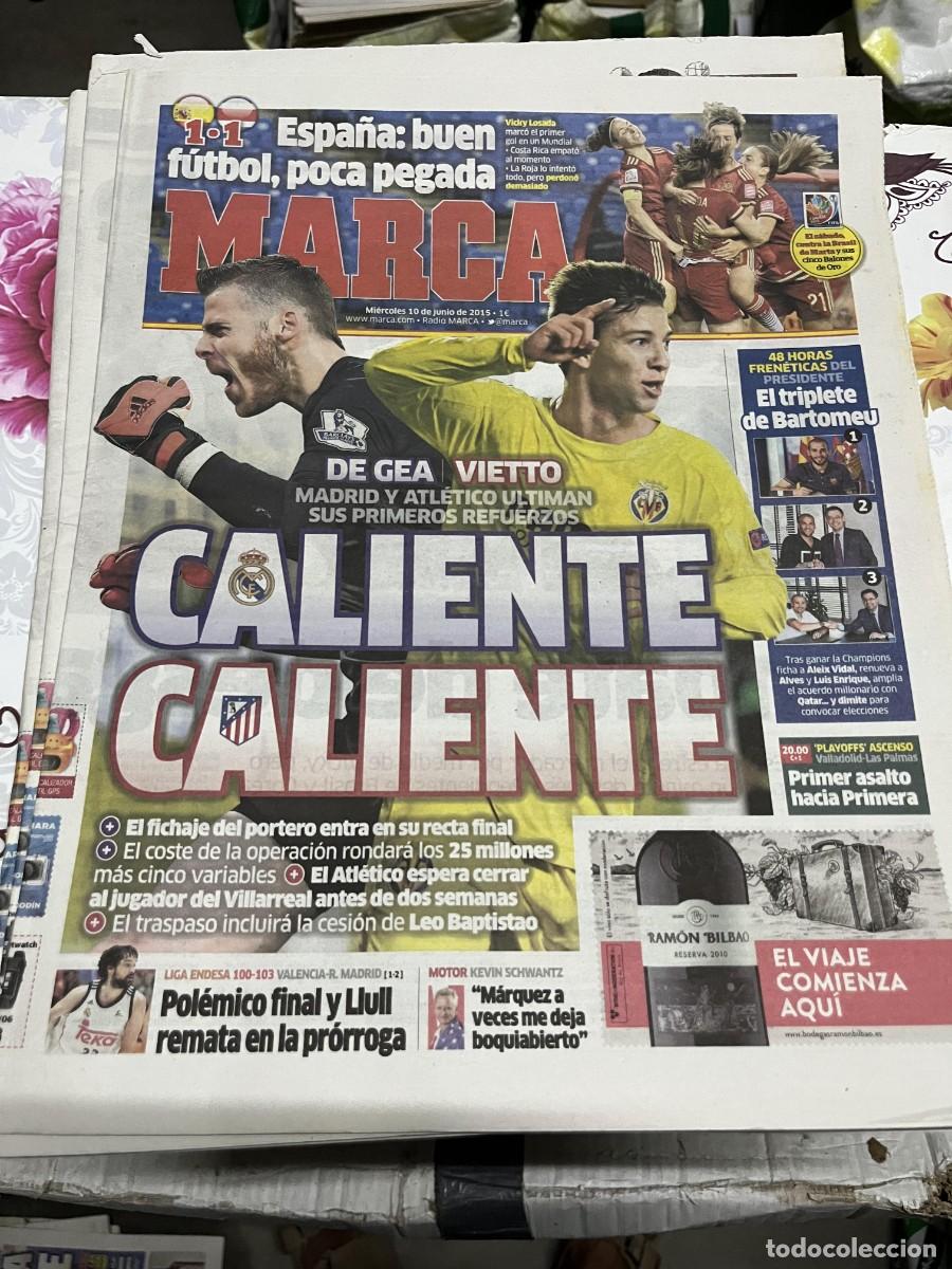 Coleccionismo deportivo: MARCA (10-6-2015) DE GEA VIETTO REAL MADRID VILLARREAL ATLETICO ESPA&Ntilde;A FEMENINO 1-1 COSTA RICA