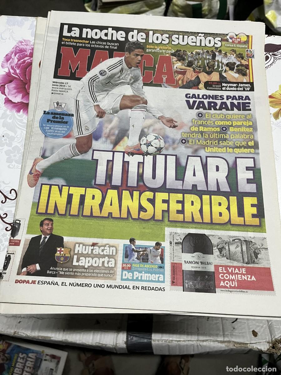 Coleccionismo deportivo: MARCA (17-6-2015) HOY COREA DEL SUR ESPA&Ntilde;A SELECCION ESPA&Ntilde;OLA VARANE REAL MADRID