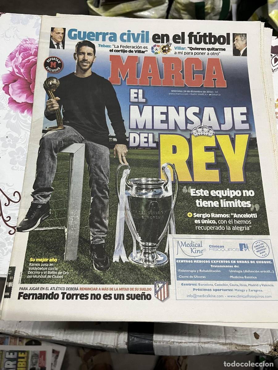 Coleccionismo deportivo: MARCA (24-12-2014) REAL MADRID SERGIO RAMOS TEBAS VILLAR FERNANDO TORRES ATLETICO