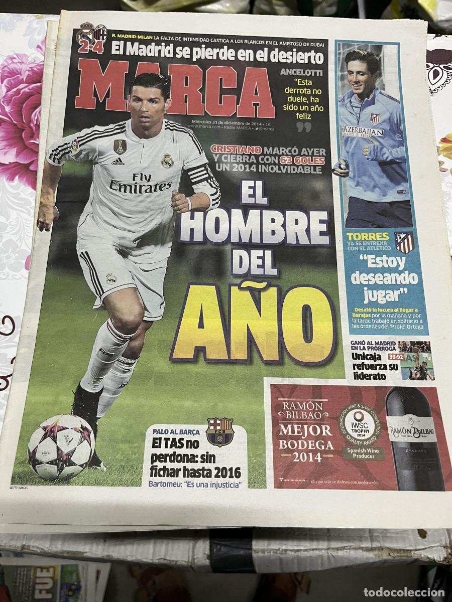 Coleccionismo deportivo: MARCA (31-12-2014) CRISTIANO RONALDO EL HOMBRE DEL A&Ntilde;O REAL MADRID 2-4 MILAN FERNANDO TORRES