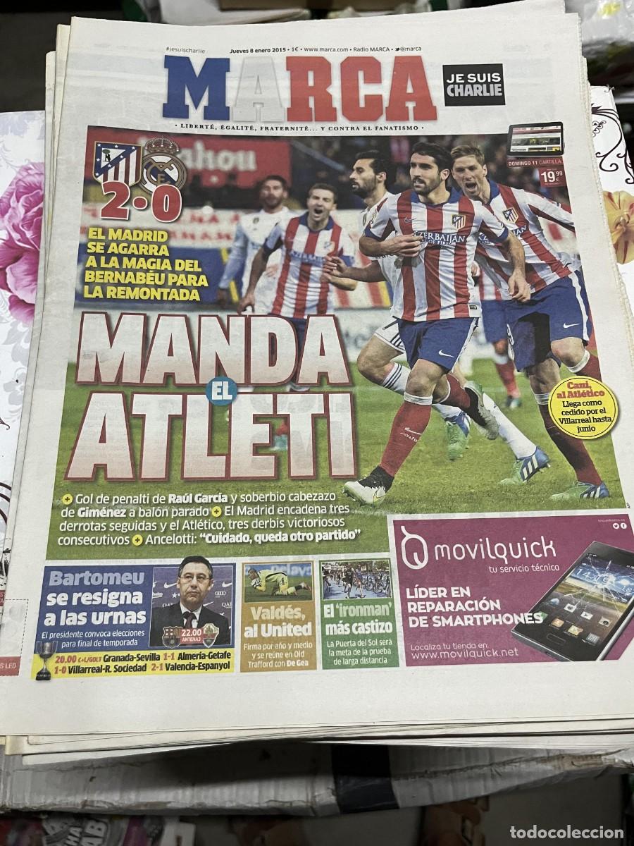 Coleccionismo deportivo: MARCA (8-1-2015) COPA ATLETICO MADRID 2-0 REAL MADRID RAUL GARCIA FERNANDO TORRES