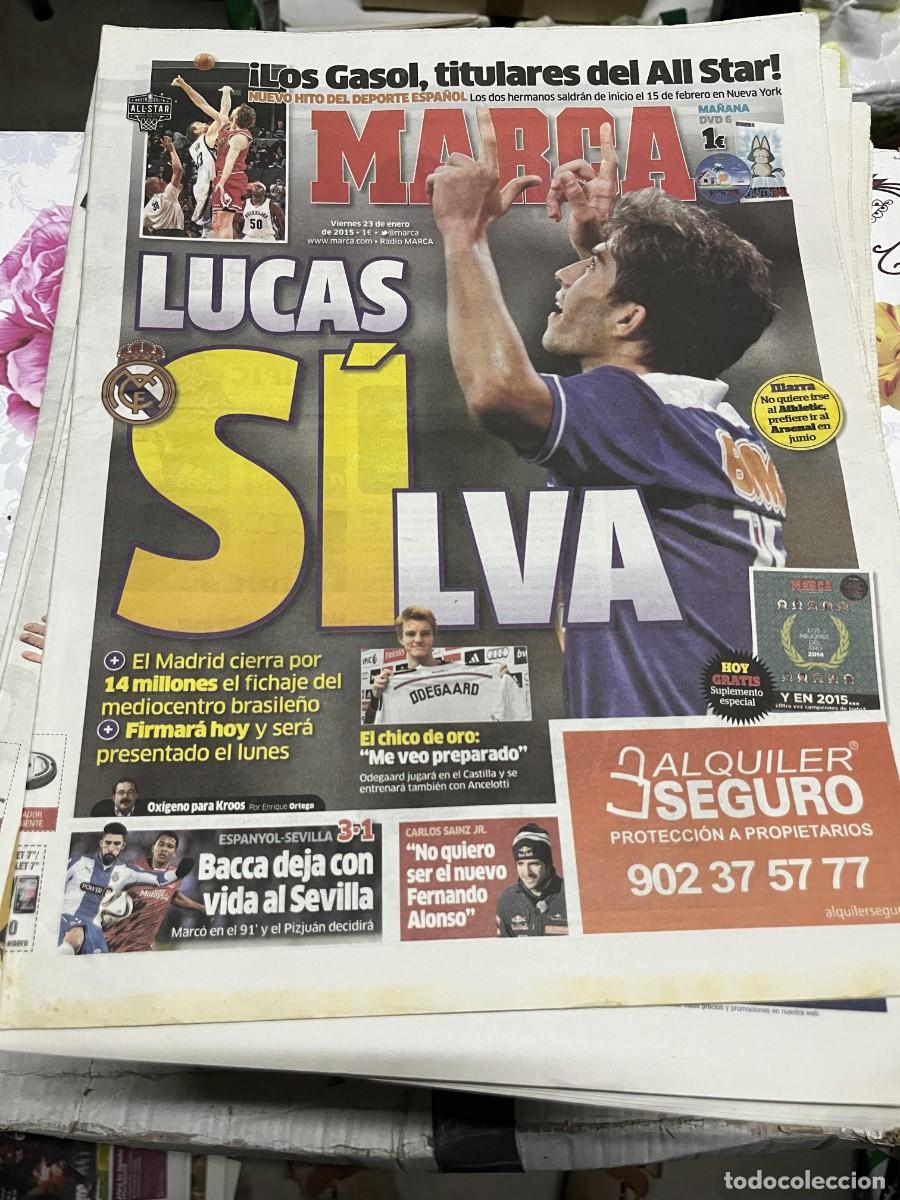 Coleccionismo deportivo: MARCA (23-1-2015) POSIBLE FICHAJE LUCAS SILVA REAL MADRID HERMANOS GASOL BACCA SEVILLA
