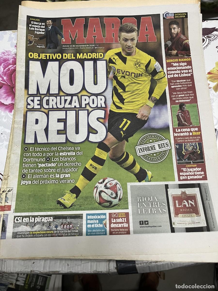 Coleccionismo deportivo: MARCA (13-11-2014) POSIBLE FICHAJE REAL MADRID REUS BORUSSIA DORTMUND SERGIO RAMOS CASILLAS JUANFRAN