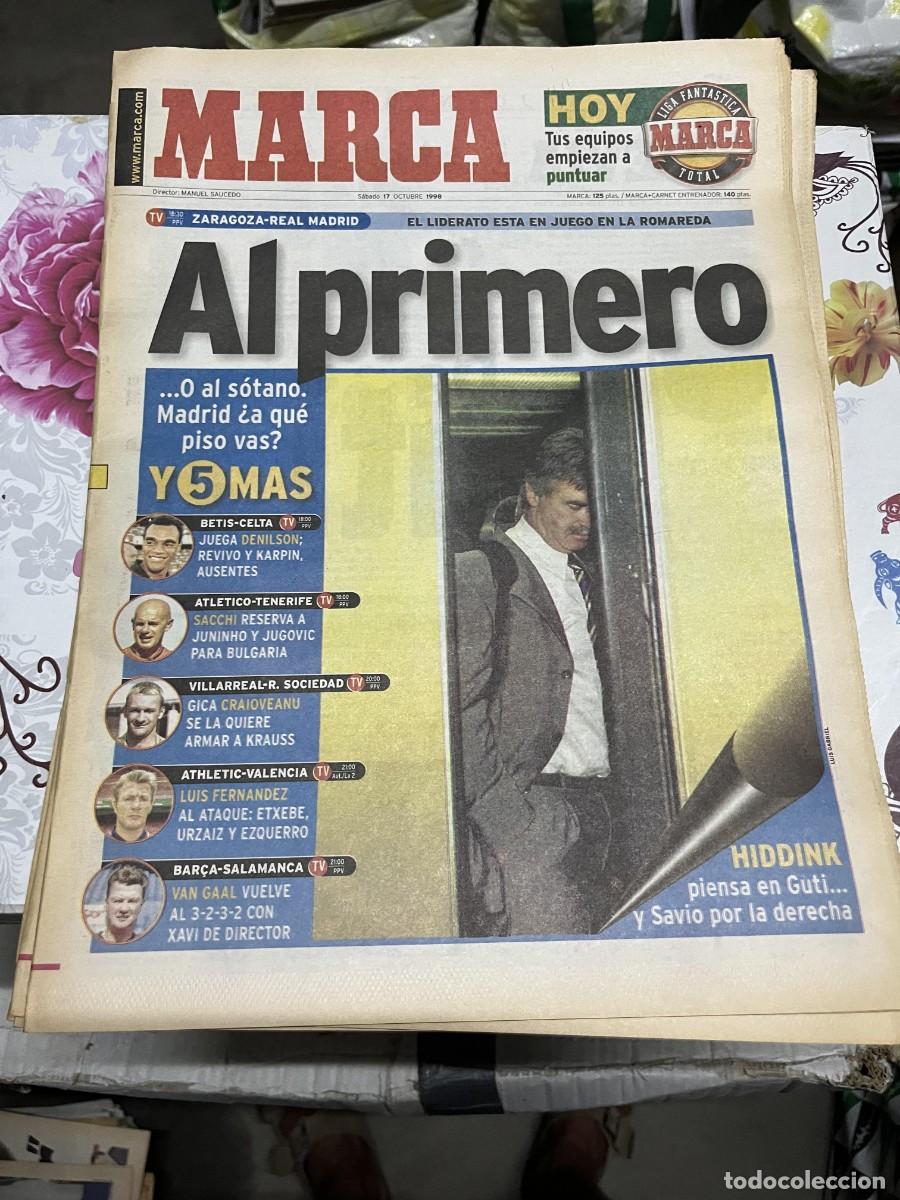 Coleccionismo deportivo: MARCA (17-10-1998) HOY ZARAGOZA REAL MADRID HIDDINNK BETIS CELTA ATLETICO TENERIFE