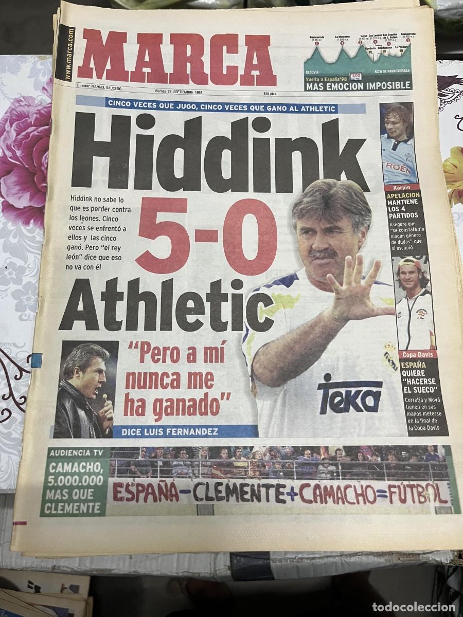 Coleccionismo deportivo: MARCA (25-9-1998) HIDDINK REAL MADRID ATHLETIC BILBAO KARPIN CELTA VIGO COPA DAVIS TENIS ESPA&Ntilde;A