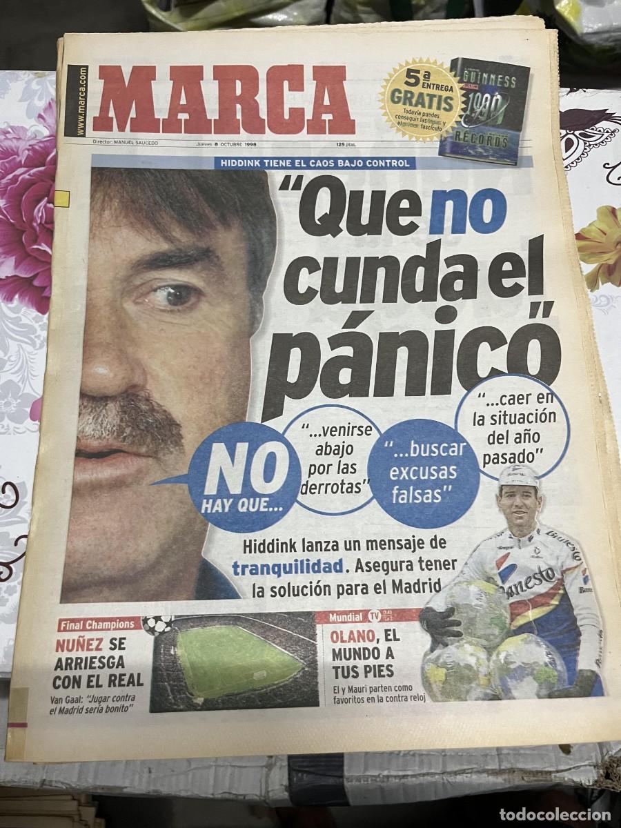 Coleccionismo deportivo: MARCA (8-10-1998) HIDDINK REAL MADRID OLANO BANESTO MUNDIAL CICLISMO