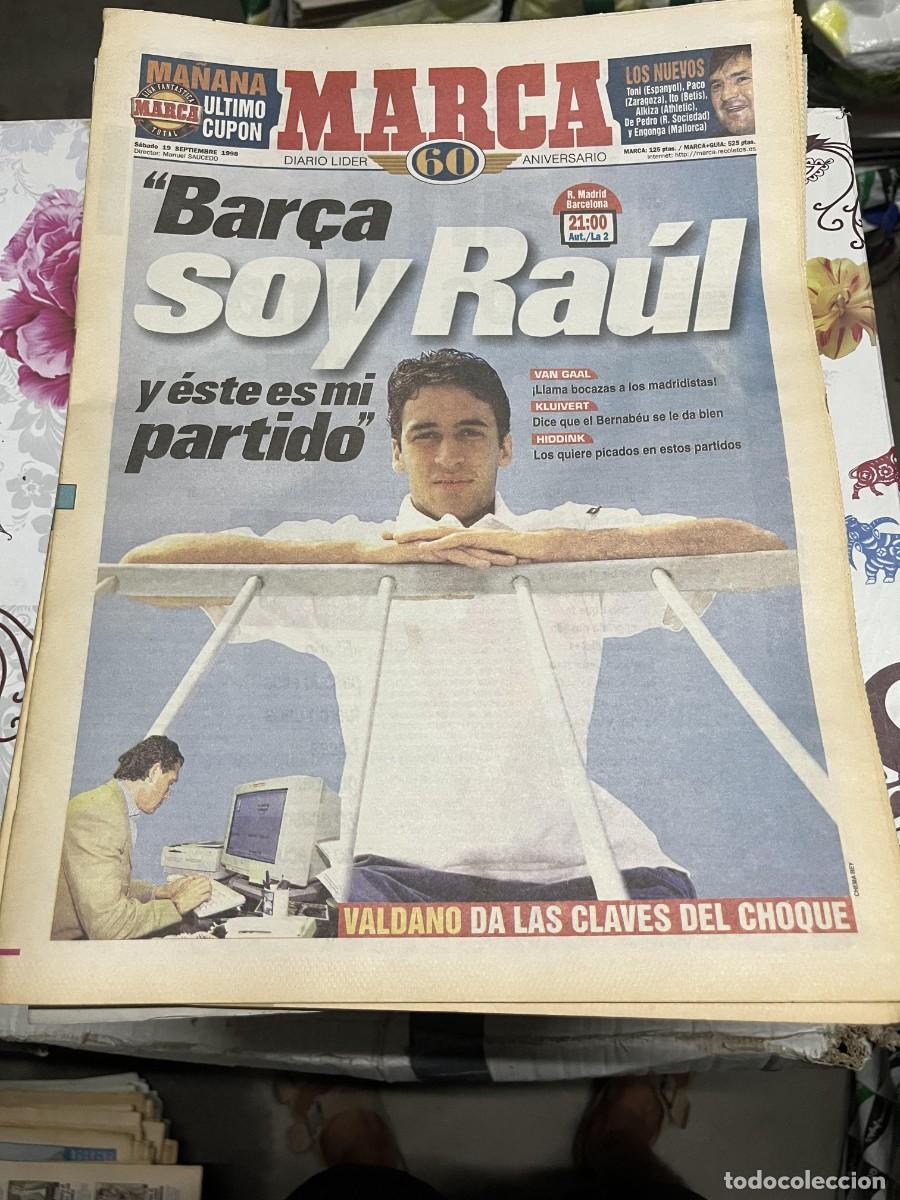 Coleccionismo deportivo: MARCA (19-9-1998) RAUL GONZALEZ REAL MADRID VAN GAAL ROBERTO CARLOS ALBERTO PUIG DOOHAN