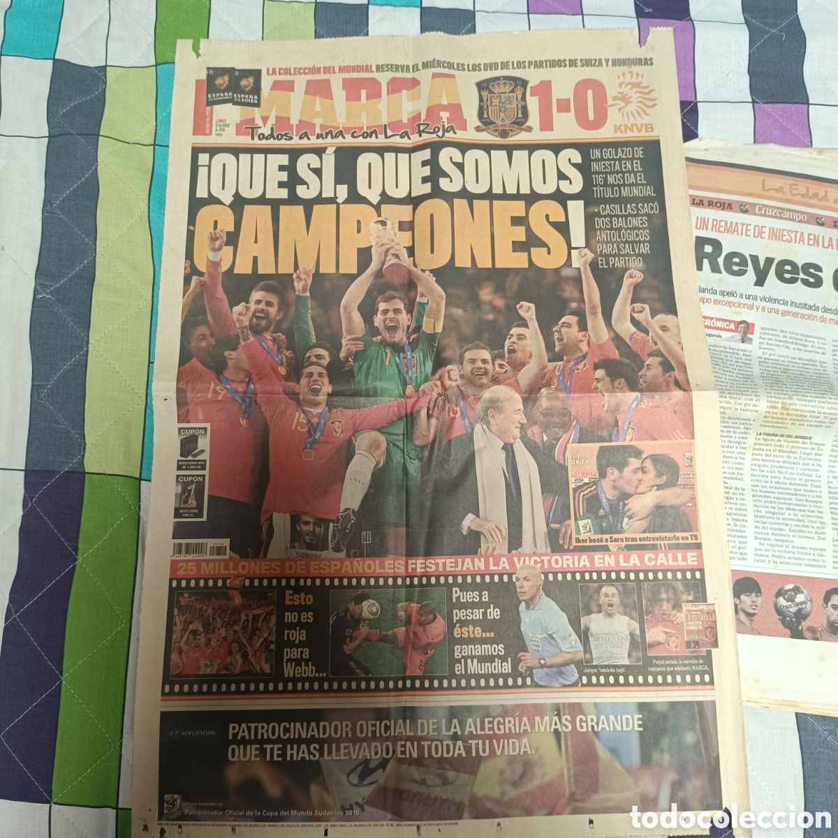 Coleccionismo deportivo: Marca 12 Julio 2010 (Espa&ntilde;a Campeona Mundo)