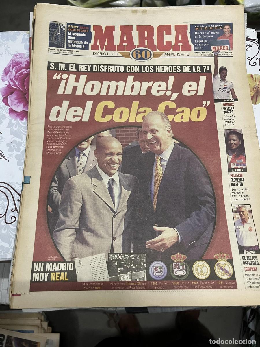 Coleccionismo deportivo: MARCA (22-9-1998) MICHEL ROBERTO CARLOS REY JUAN CARLOS MUERTE FLORENCE GRIFFITH