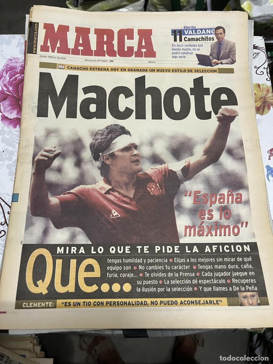 Coleccionismo deportivo: MARCA (23-9-1998) VALDANO CAMACHO HOY ESPA&Ntilde;A RUSIA SELECCION ESPA&Ntilde;OLA