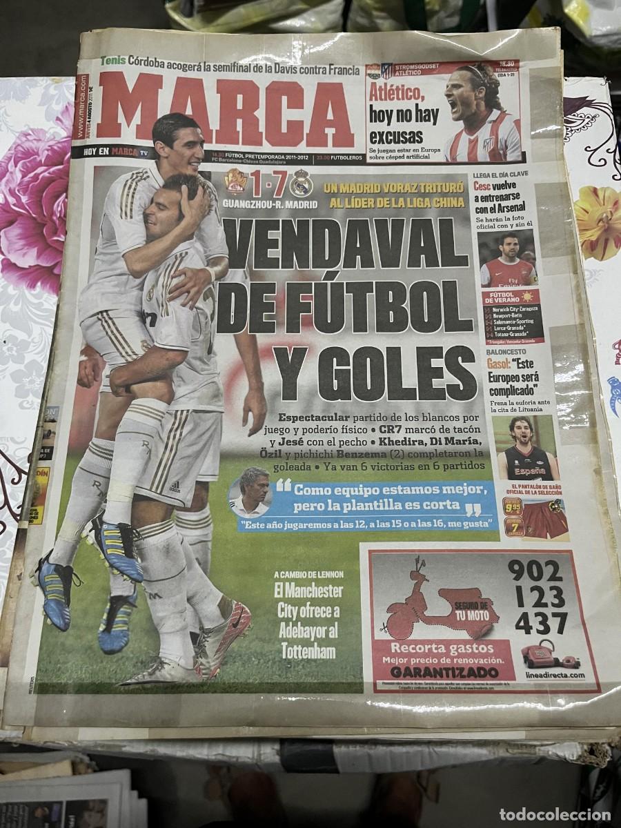 Coleccionismo deportivo: MARCA (4-8-2011) HOY STROMSGODSET ATLETICO MADRID GUANGZHOU 1-7 REAL MADRID CESC FABREGAS