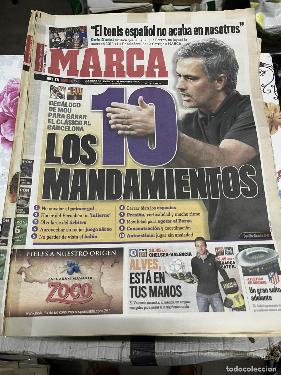 Coleccionismo deportivo: MARCA (6-12-2011) MOURINHO REAL MADRID HOY CHELSEA VALENCIA BARCELONA BATE BORISOV