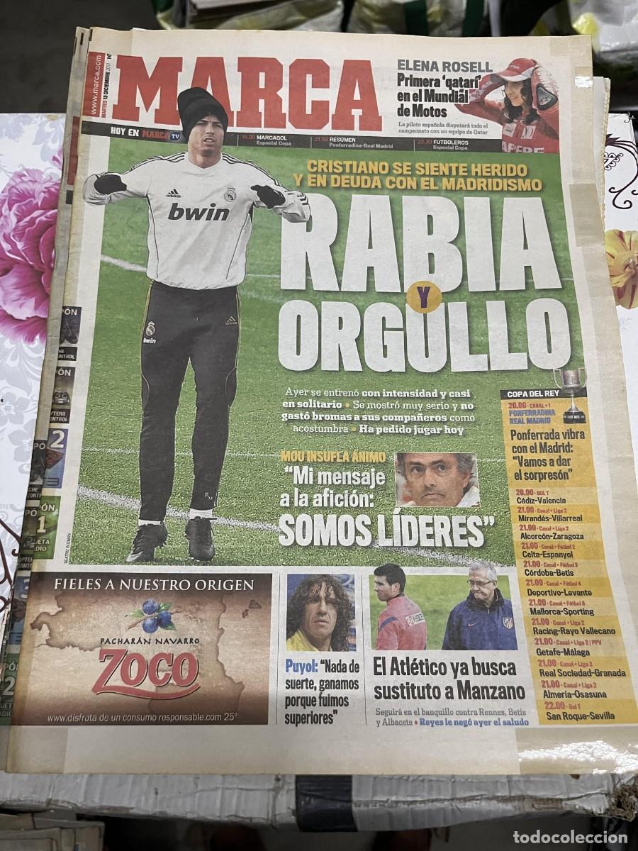 Coleccionismo deportivo: MARCA (13-12-2011) CRISTIANO RONALDO MOURINHO ELENA ROSELL PUYOL ATLETICO MADRID MANZANO