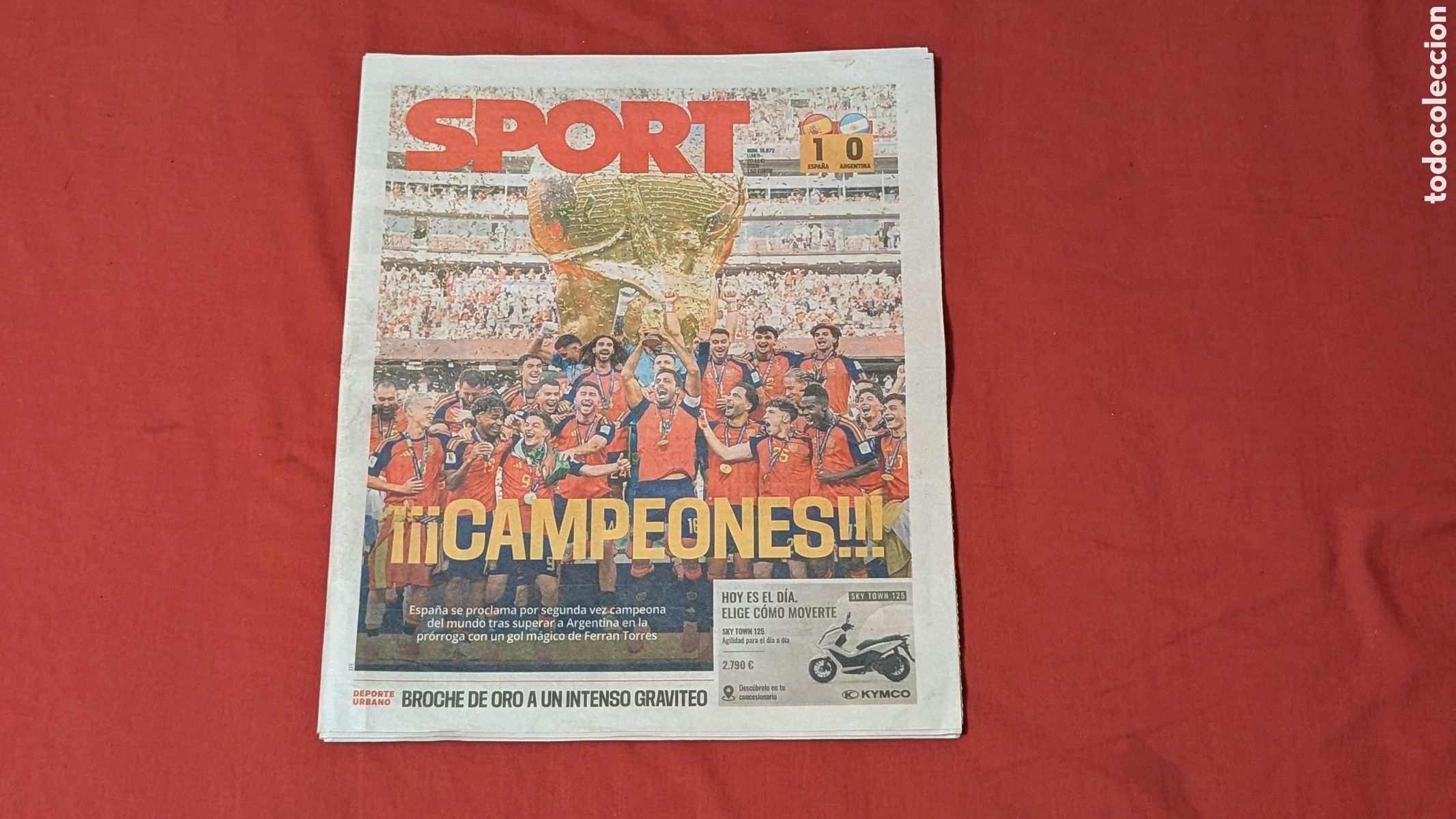 Sammelleidenschaft Sport: Peri&oacute;dico Sport. FIFA WORLD CUP 2026. Espa&ntilde;a Campeones del Mundo. Copa del Mundo. Mundial 2026